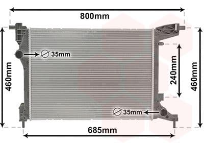 17012707 Van Wezel Радиатор охлаждения двигателя для Fiat Tipo