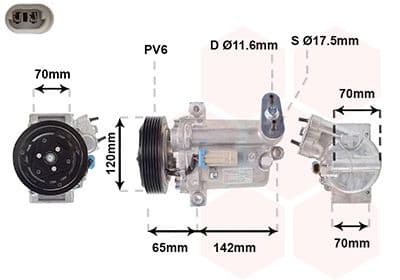 0800k063 Van Wezel Компрессор кондиционера