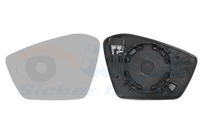 7611837 Van Wezel Скло зовнішнього дзеркала