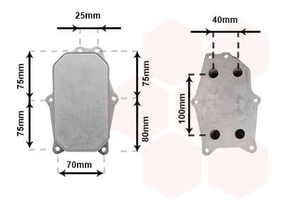 37013707 Van Wezel Оливний радіатор двигуна