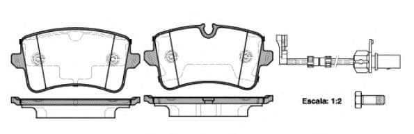 P12433.20 Woking Гальмівні колодки для Audi A8