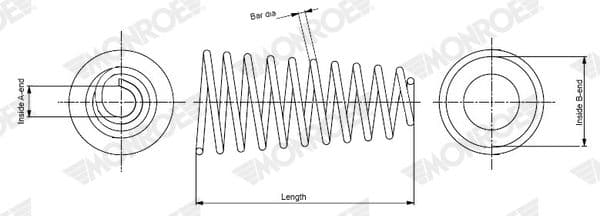 sp4587 Monroe Пружина підвіски для Toyota Verso