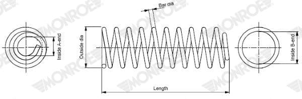 sp4085 Monroe Пружина підвіски