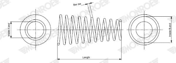 sp4110 Monroe Пружина підвіски для Mazda MX-5