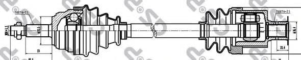 250007 GSP Піввісь для Renault 21