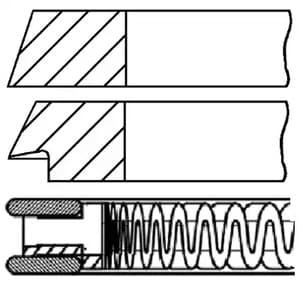 0810250600 Goetze Комплект поршневих кілець