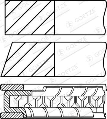 0845350000 Goetze Комплект поршневых колец
