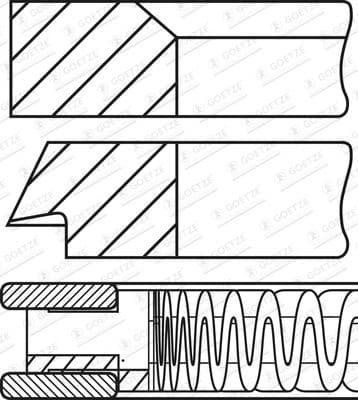 0842450000 Goetze Комплект поршневих кілець