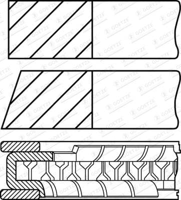 0843060000 Goetze Комплект поршневих кілець