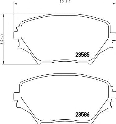 2358501 Textar Гальмівні колодки для Toyota RAV4