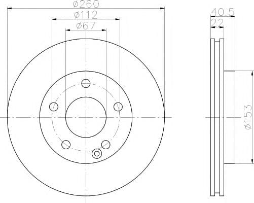 92091303 Textar Гальмівний диск для Mercedes A-Class