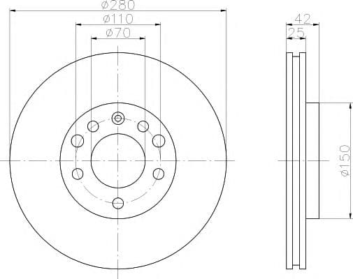 92091903 Textar Тормозной диск