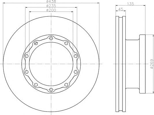 93071800 Textar Тормозной диск