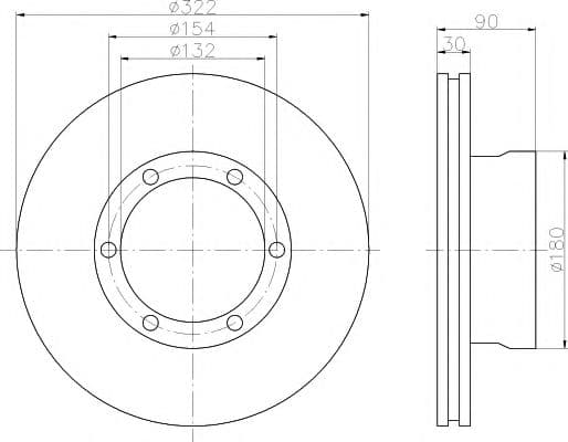 93086400 Textar Тормозной диск