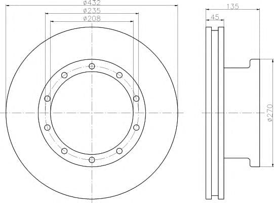 93087100 Textar Тормозной диск
