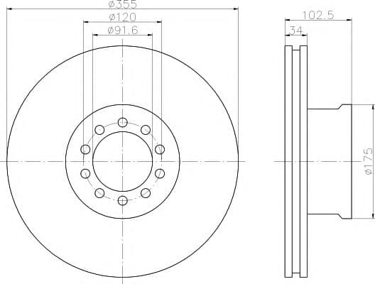 93101300 Textar Гальмівний диск