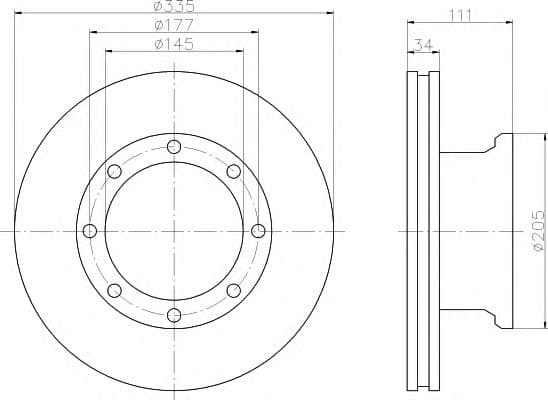 93102300 Textar Тормозной диск