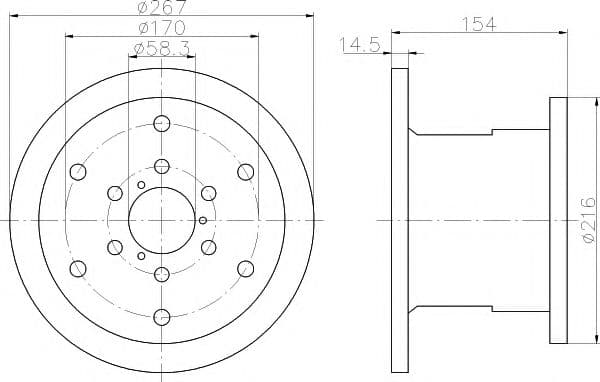 93084400 Textar Тормозной диск