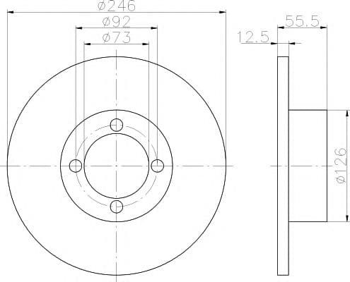 92010700 Textar Тормозной диск для Opel Astra