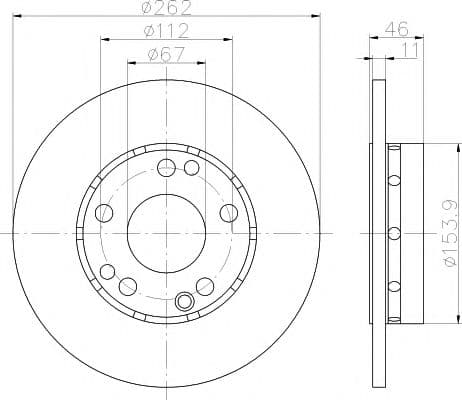 92027403 Textar Тормозной диск для Mercedes 190
