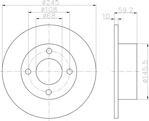 92026100 Textar Тормозной диск