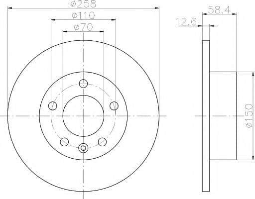 92038000 Textar Тормозной диск для Opel Omega