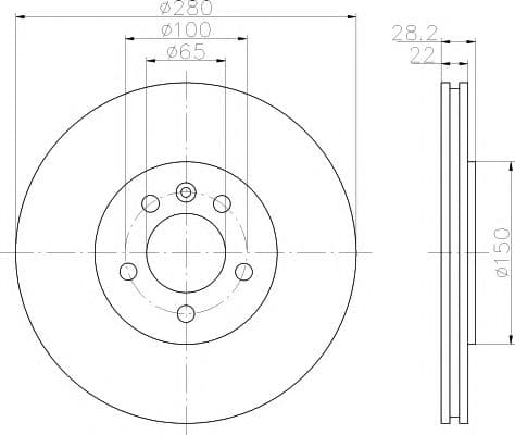 92057100 Textar Гальмівний диск