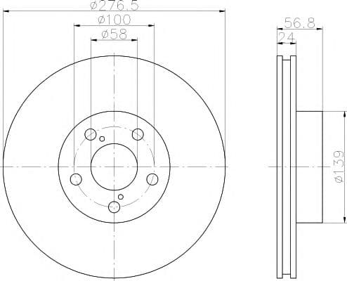 92094603 Textar Тормозной диск