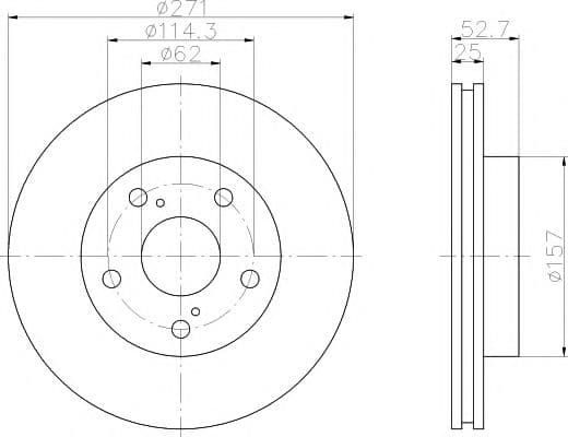 92081000 Textar Тормозной диск для Toyota Previa