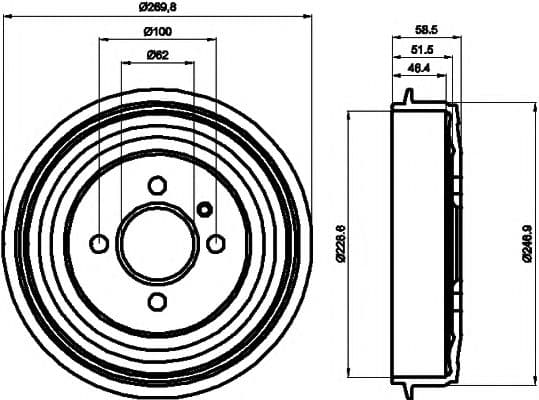 94009300 Textar Гальмівний барабан для BMW 3 Series