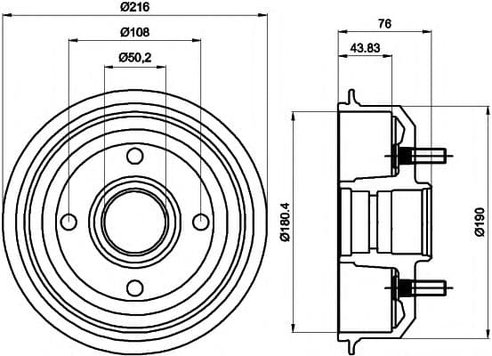 94018500 Textar Гальмівний барабан