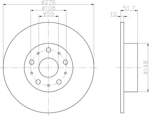 92095300 Textar Гальмівний диск