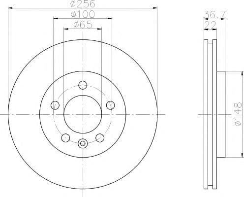 92098603 Textar Тормозной диск