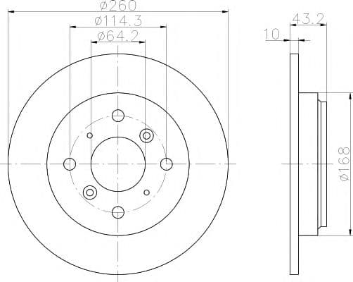 92114300 Textar Гальмівний диск