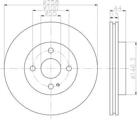 92166800 Textar Тормозной диск для Mazda 2