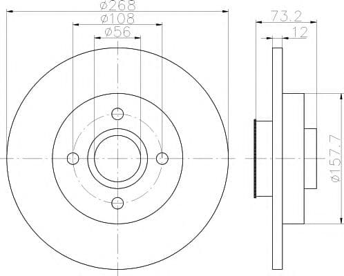 92168700 Textar Тормозной диск