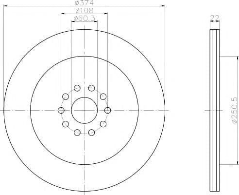 93066400 Textar Тормозной диск