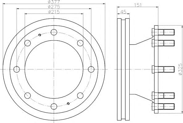 93127600 Textar Тормозной диск