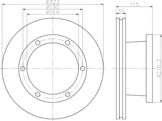 93128200 Textar Тормозной диск для Isuzu Midi