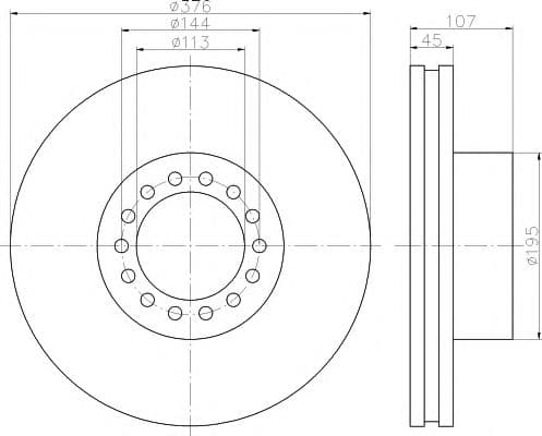 93175200 Textar Тормозной диск