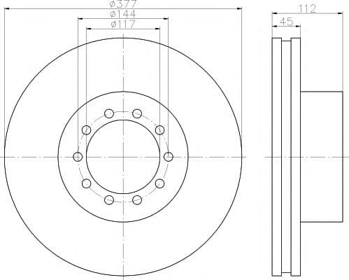 93187600 Textar Гальмівний диск