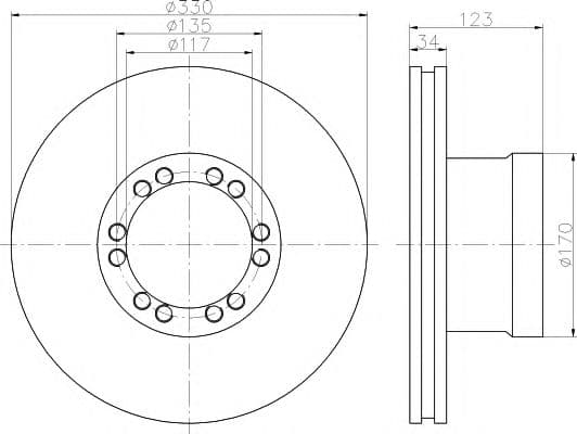 93187700 Textar Тормозной диск