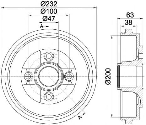 94033200 Textar Гальмівний барабан