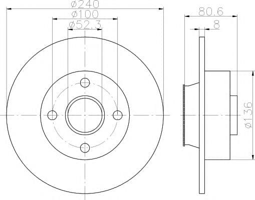 92154400 Textar Тормозной диск
