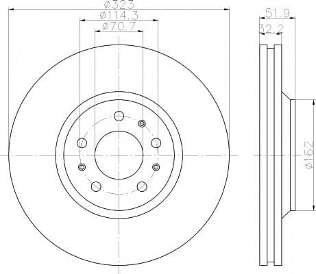 92261100 Textar Гальмівний диск