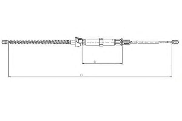 44006800 Textar Трос ручного тормоза