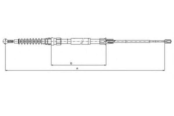 44044800 Textar Трос ручного гальма для Volkswagen Touran