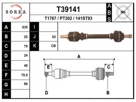 T39141 EAI Піввісь
