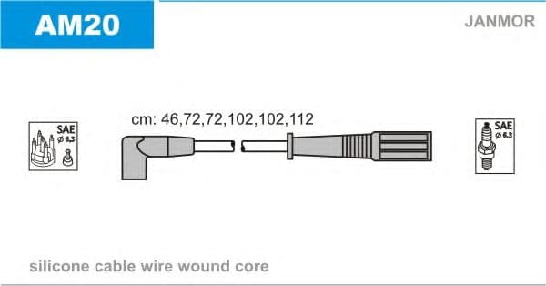 AM20 Janmor Комплект проводов зажигания для Chevrolet Camaro