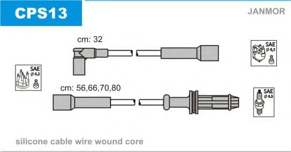 CPS13 Janmor Комплект проводов зажигания